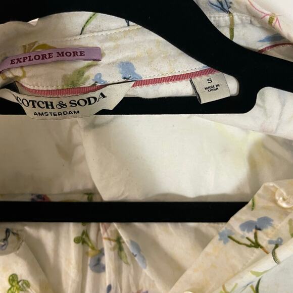 Scotch & Soda Floral Blouse - White and Blue - Picture 10 of 10
